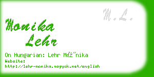 monika lehr business card